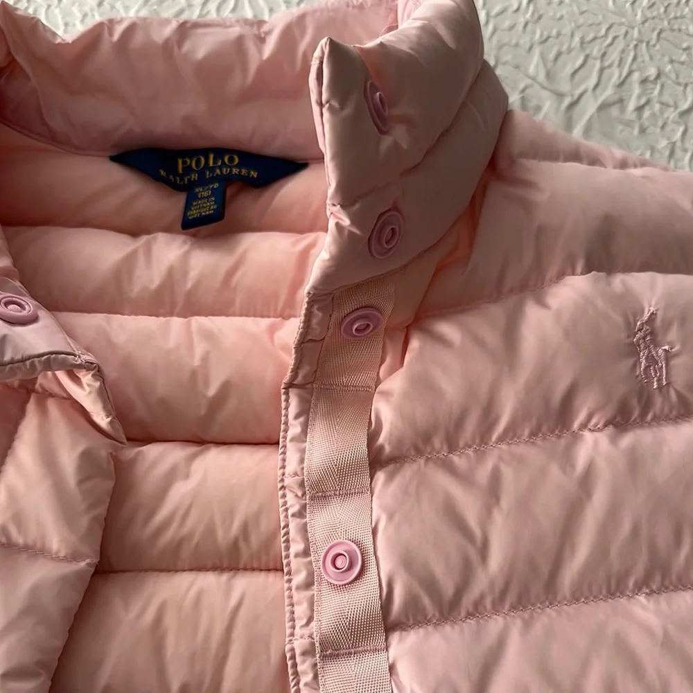 Polo by Ralph Lauren Pink Kids Puffer Vest - Picture 3 of 3